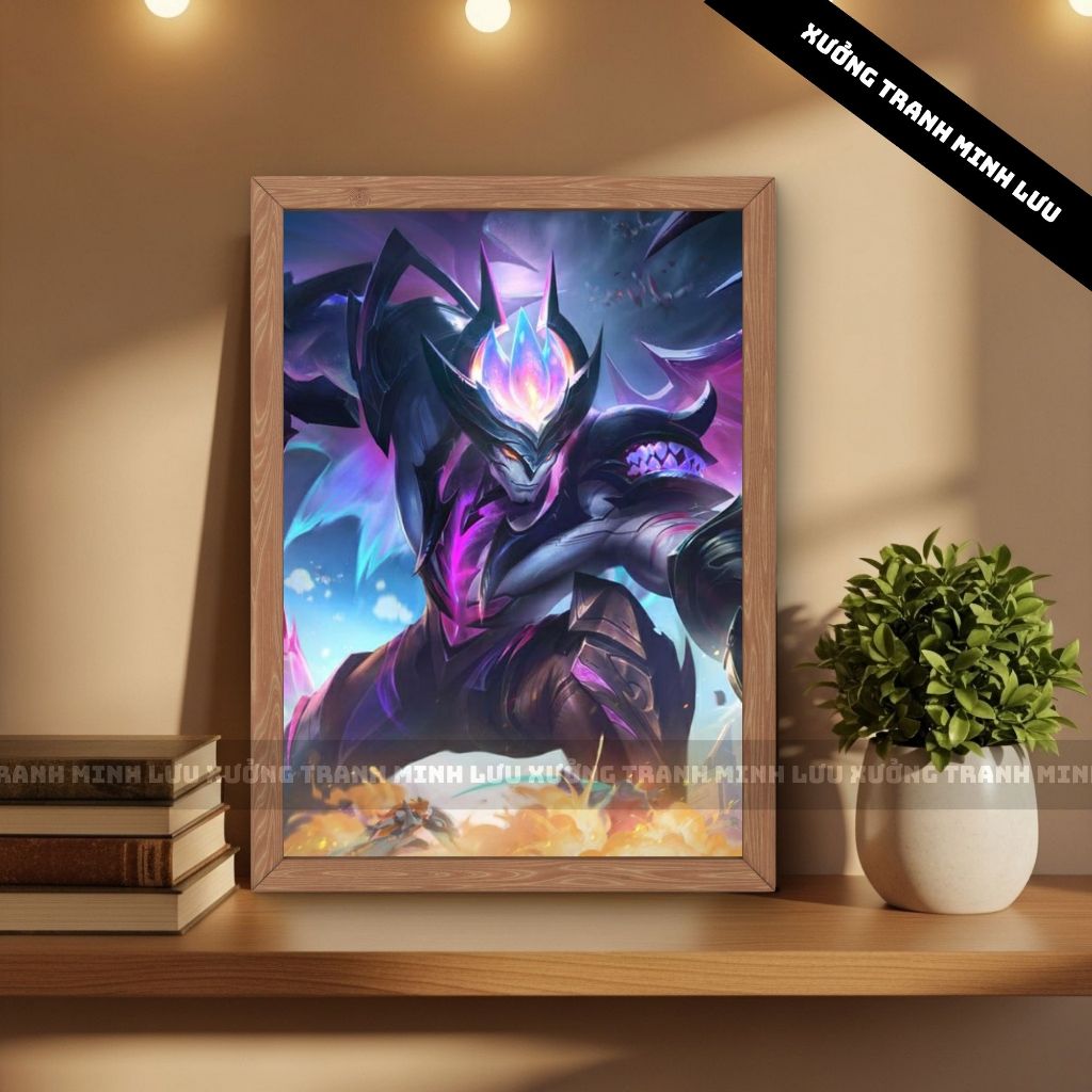 Poster Aatrox Khung Tranh Treo Tường LOL | Tranh Game League of Legends A4 A3 A5 | Decor Phòng Game,