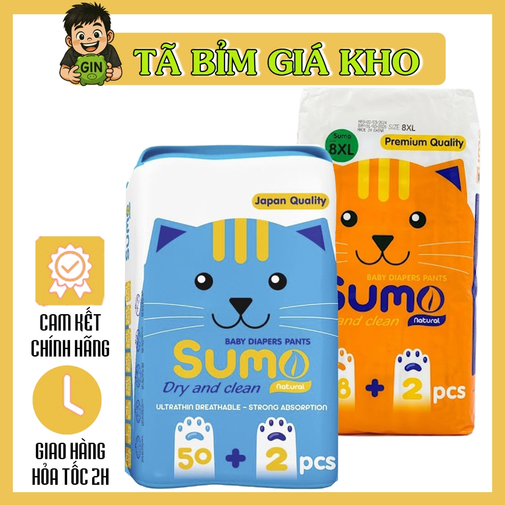 Tã quần SUMO size lớn 5XL52/ 6XL52/ 7X50/ 8X50 miếng