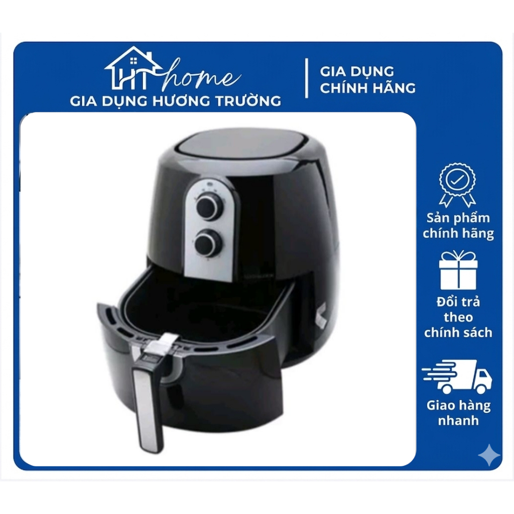 NỒI CHIÊN KHÔNG DẦU LOCKnLOCK 5.2L CƠ EJF151BLK