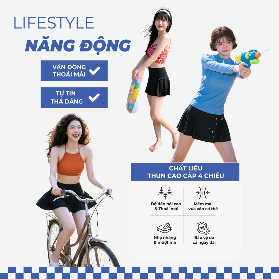 Quần bơi lẻ Nữ BIKINI PASSPORT kiểu xòe rũ - Đen - BS526_BL | BigBuy360 - bigbuy360.vn