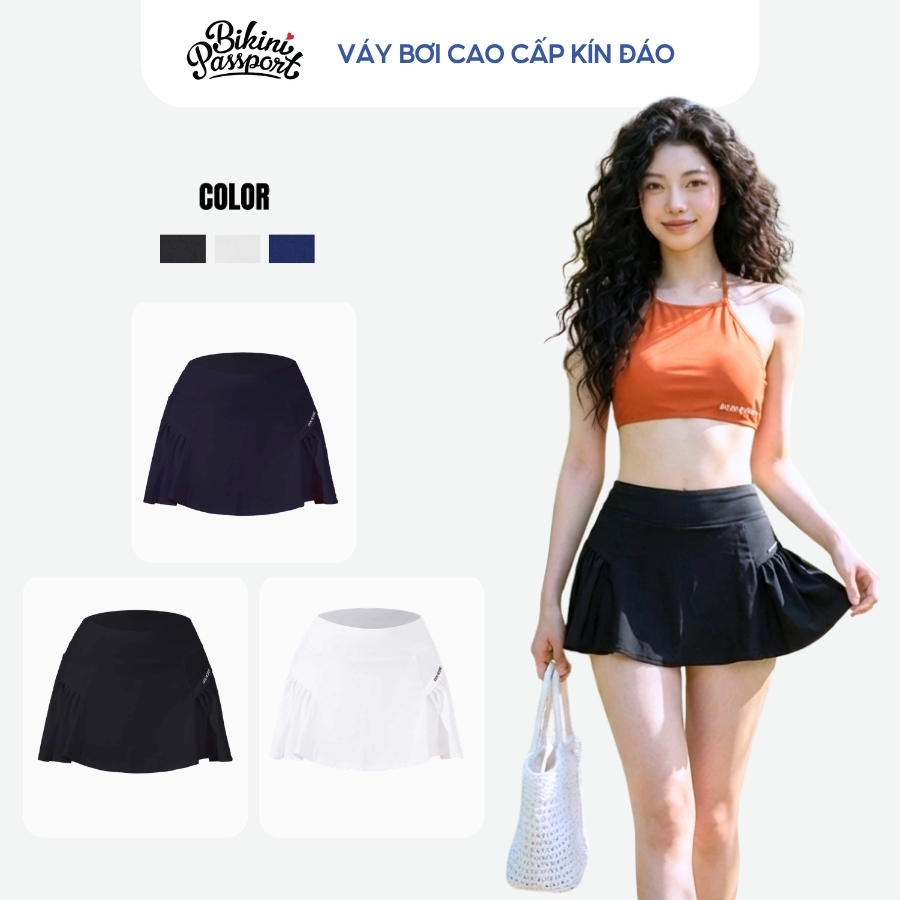 Quần bơi lẻ Nữ BIKINI PASSPORT kiểu xòe rũ - Đen - BS526_BL | BigBuy360 - bigbuy360.vn