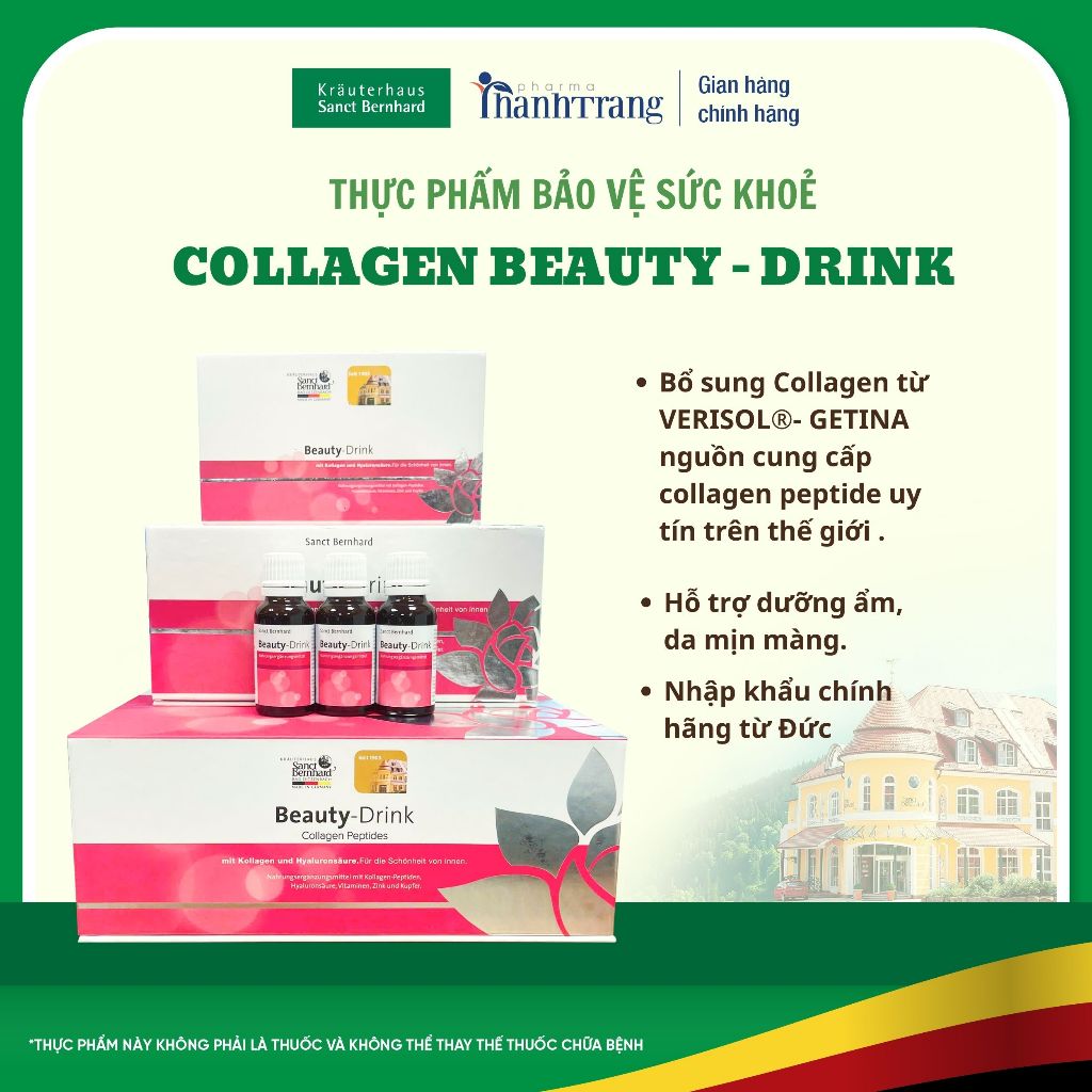 [CHÍNH HÃNG ĐỨC] Nước Uống Collagen Beauty Drink – Bổ Sung Collagen Dạng Nước Tiện Lợi