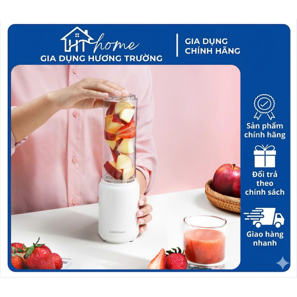 Máy xay sinh tố mini Blender Locknlock EJM433WHT 280ml