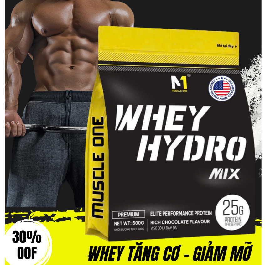 Whey protein Hydro Mix M1 - Hỗ trợ tăng cơ hiệu quả nhanh kèm tặng Bình lắc - Hàng Chính Hãng