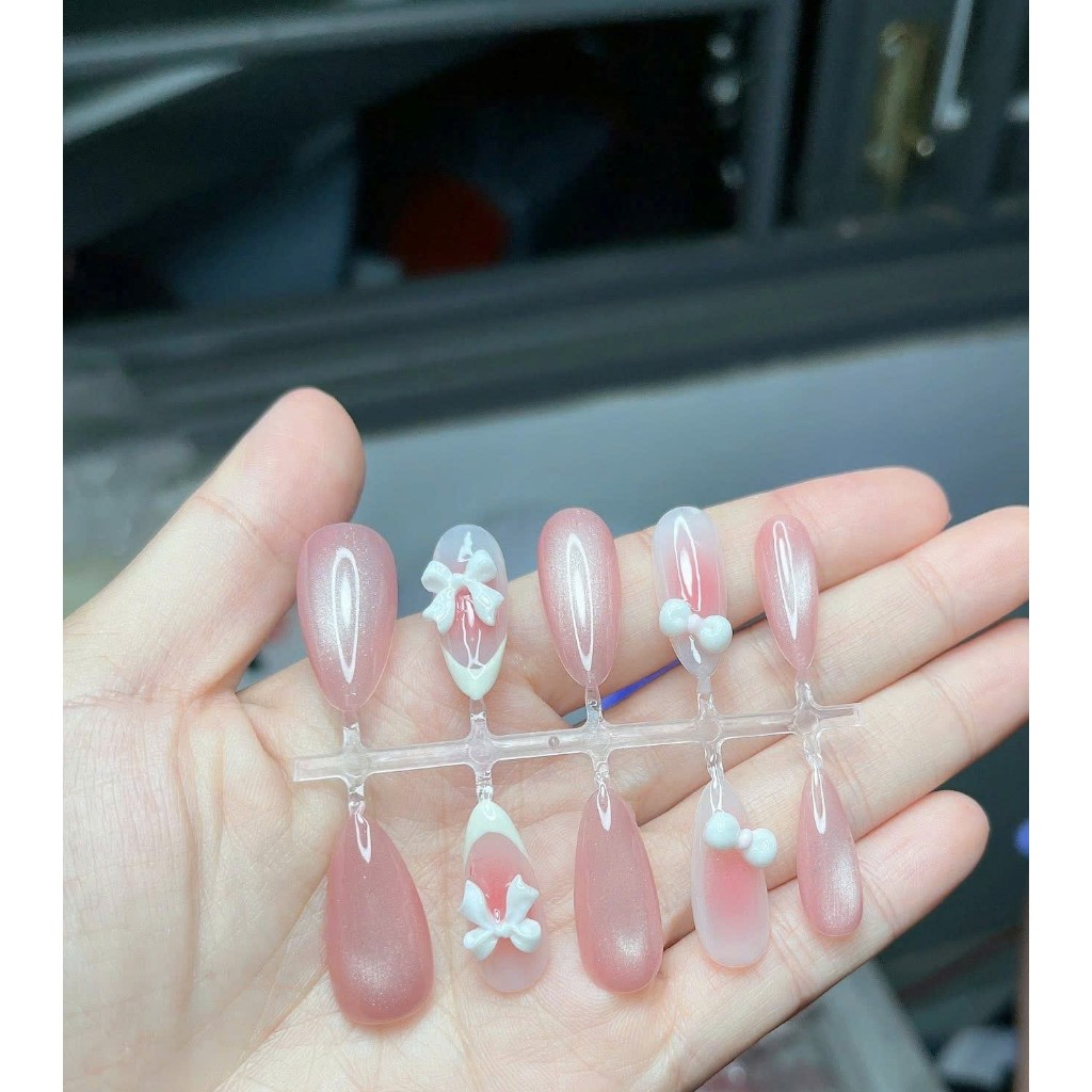 Nails box thiết kế mắt mèo trắng kèm mơ tặng kèm 05 món phụ kiện, Nailsbox, nailbox, nails box