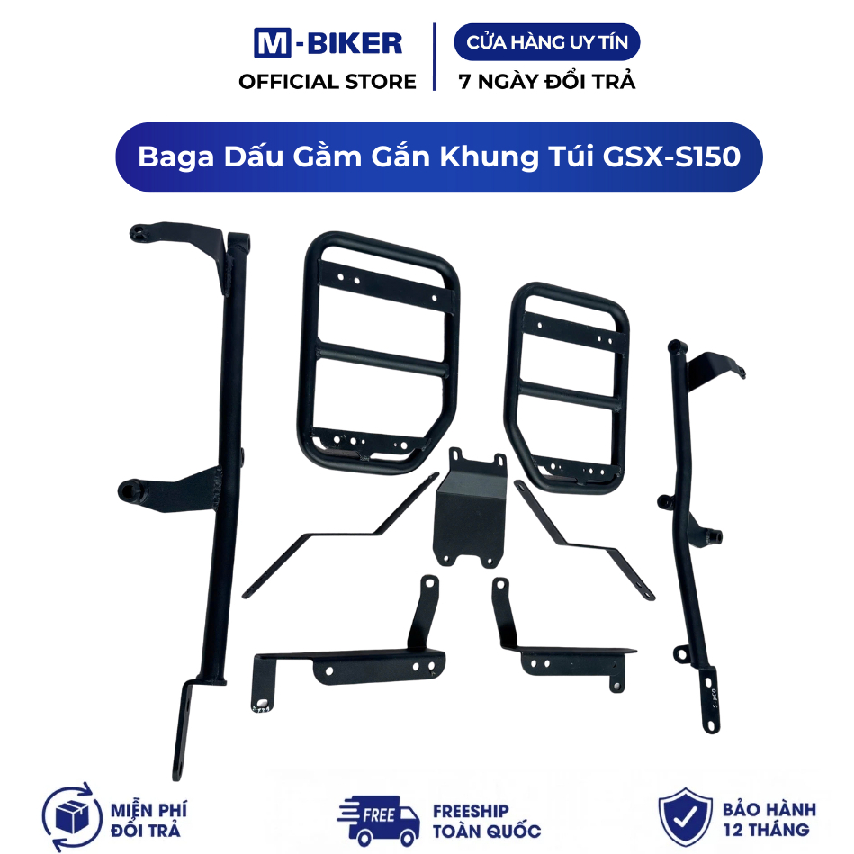 Baga GSX S150 dấu gầm gắn khung túi, baga gsx s150 dấu gầm gắn khung treo bình xăng | M-Biker