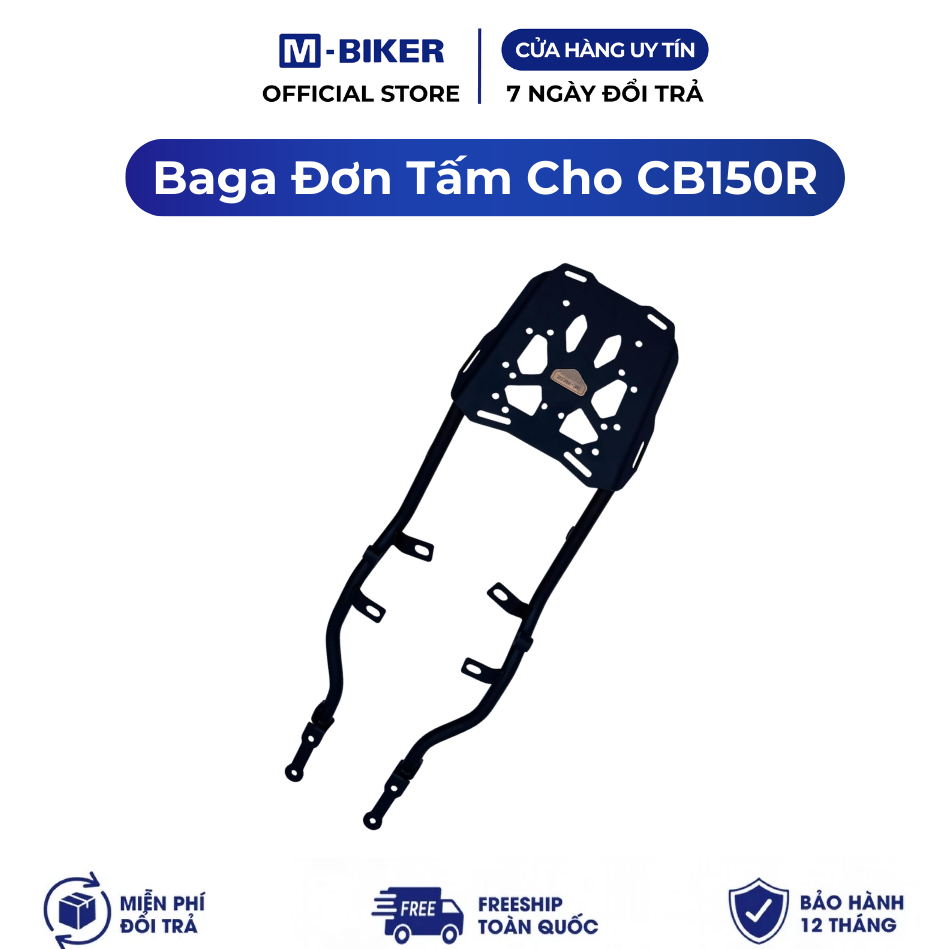 Baga CB150R đơn dạng tấm, baga cb150 đơn dạng tấm gắn thùng | M-Biker