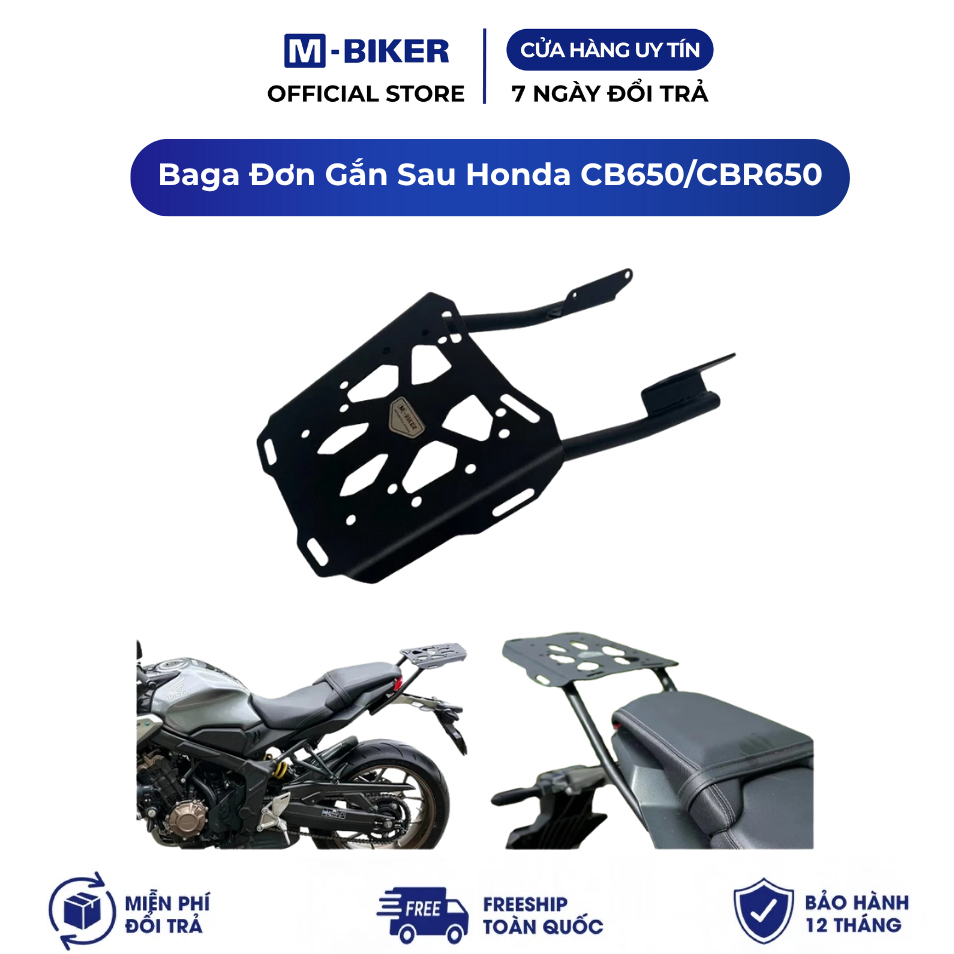 Baga CB650/CBR650 Đơn Ngắn, baga cbr650 cb650 đơn tấm dạng ngắn | M-Biker