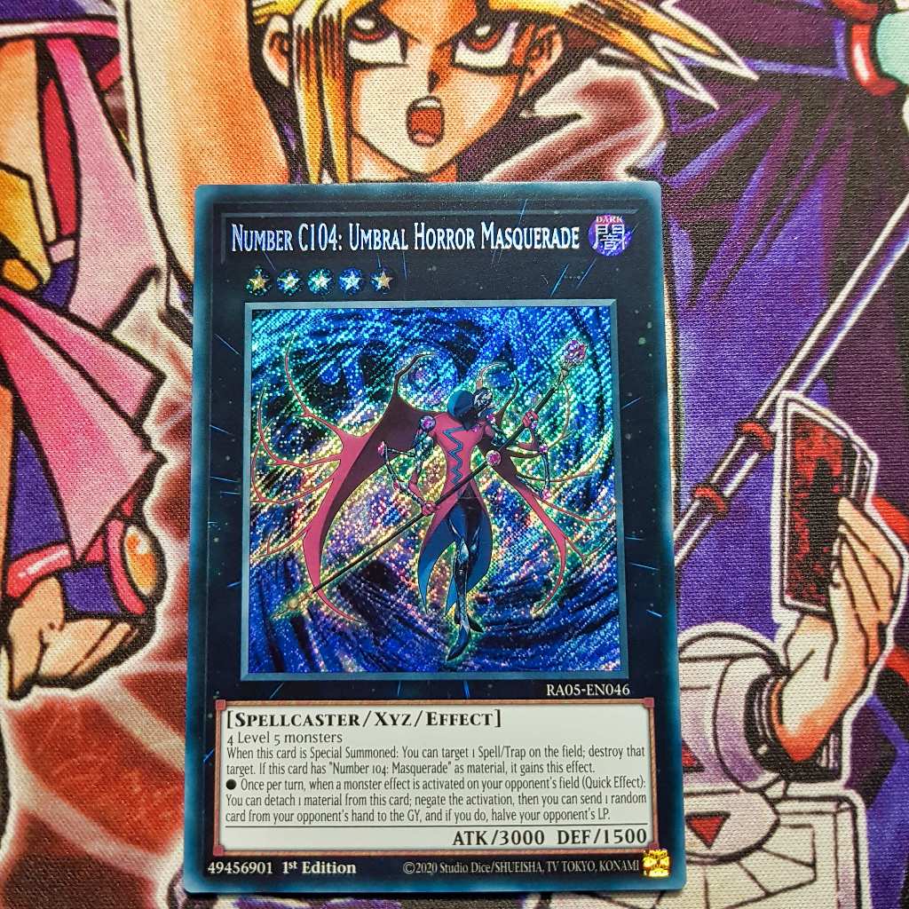 Thẻ bài Yugioh chính hãng | Number C104: Umbral Horror Masquerade | RA05 Super, Ultra, Secret Rare.