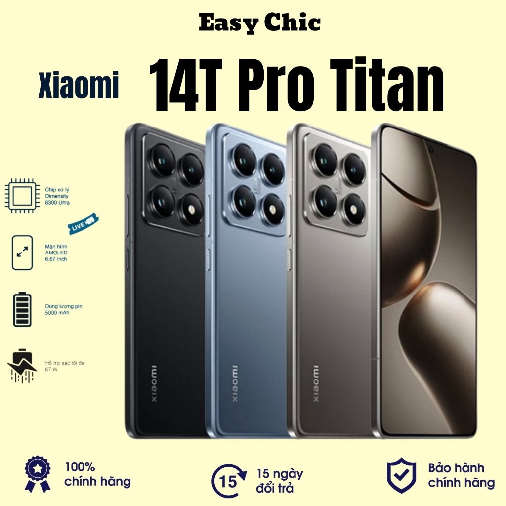 Điện thoại Xiaomi 14T Pro Titan 12GB/256GB - Chính Hãng