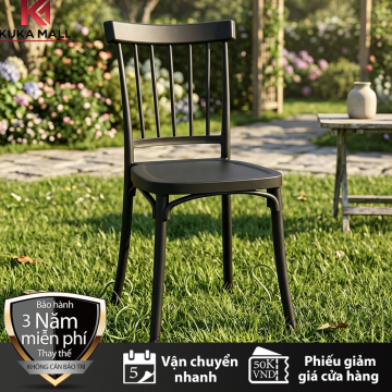 Ghế Tựa Lưng Xếp Chồng, Chống UV, Bền Đẹp, Chắc Chắn, Dùng Cho Nhà Hàng, Quán Cà Phê Ngoài Trời