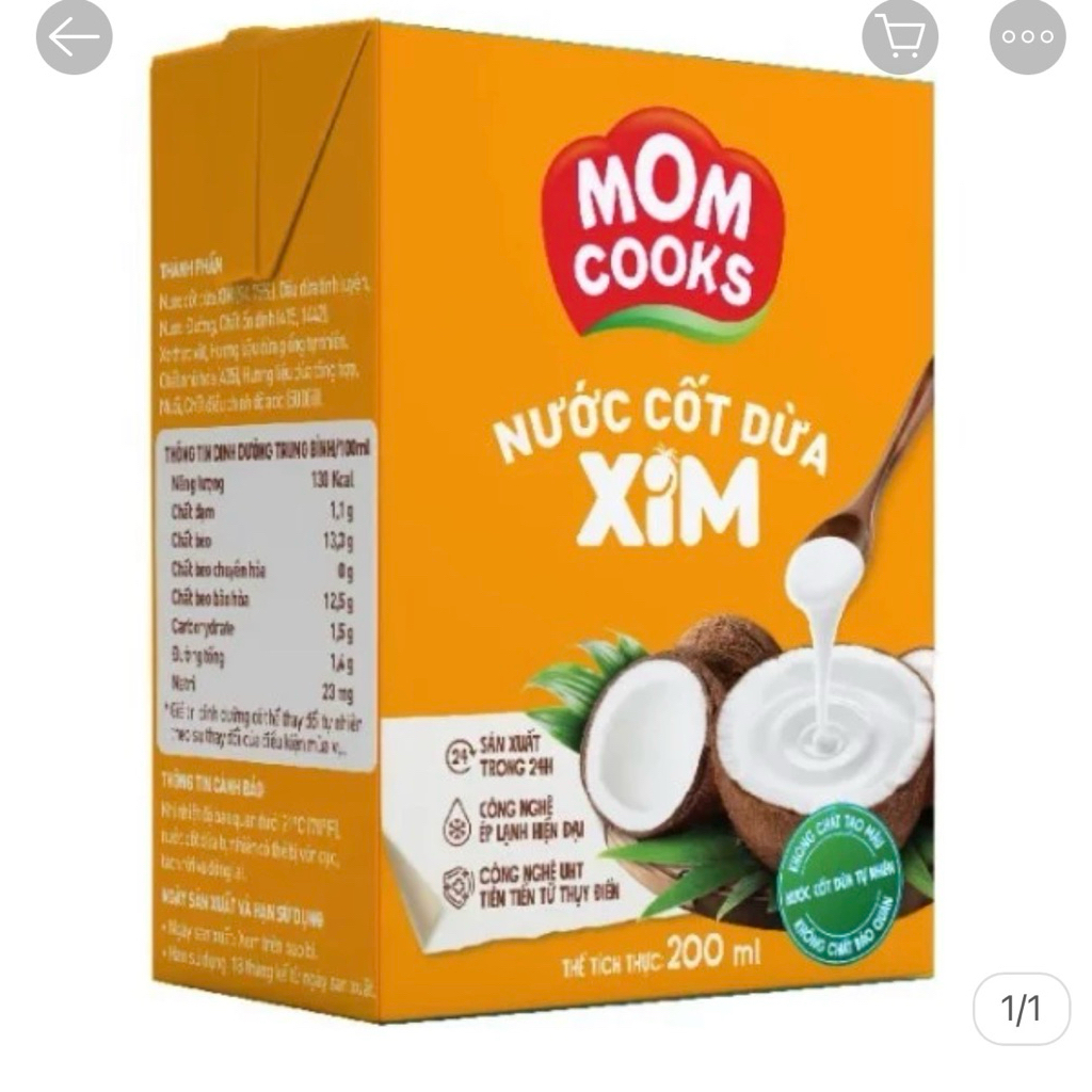Nước cốt dừa Cocoxim 200ml