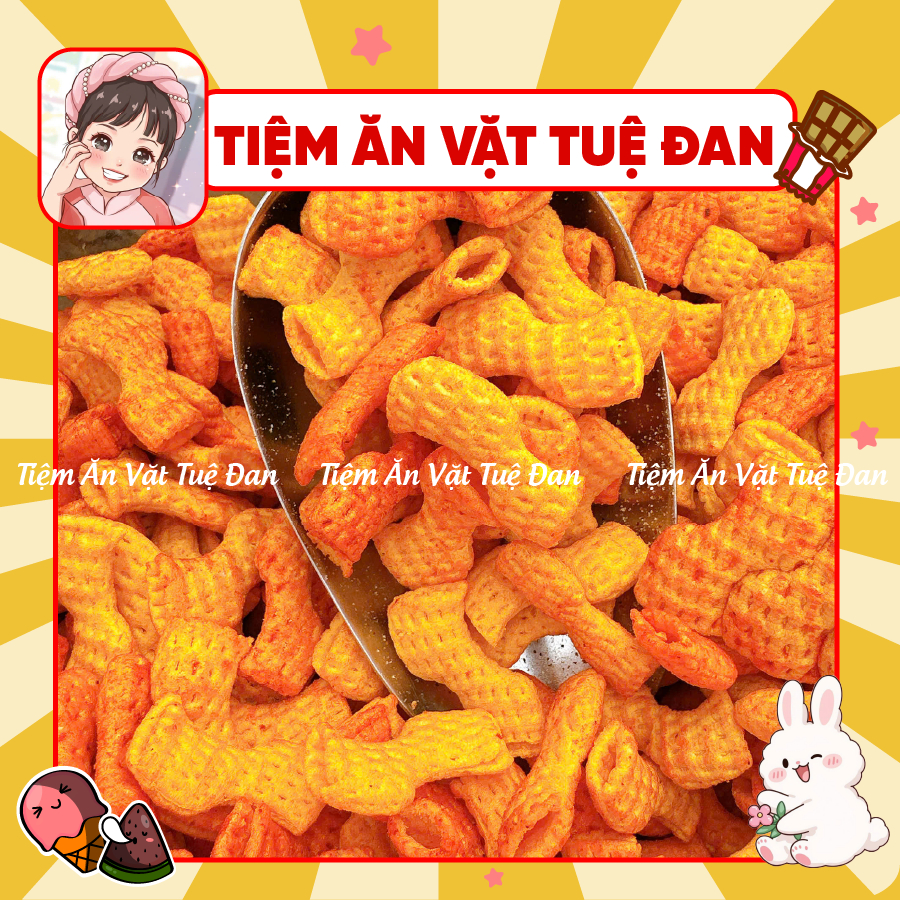 Bim Bim Đùi Gà MINI, Quẩy Đùi Gà Sóng Cay Ngọt Giòn Ngon, Snack Bim Bim Cay Đồ ăn vặt