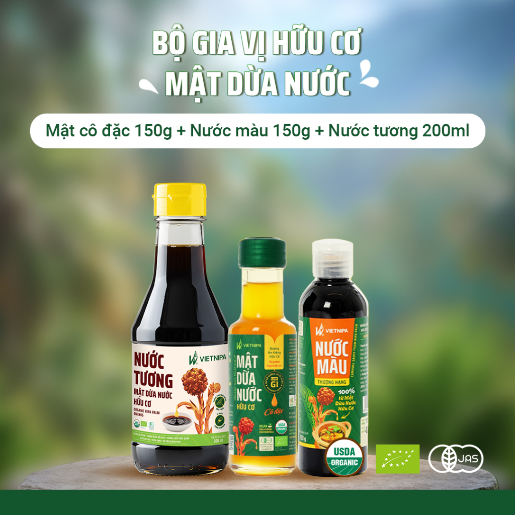 Combo 1 Chai mật cô đặc 150g + 1 Nước tương 200ml + 1 Nước màu 150g