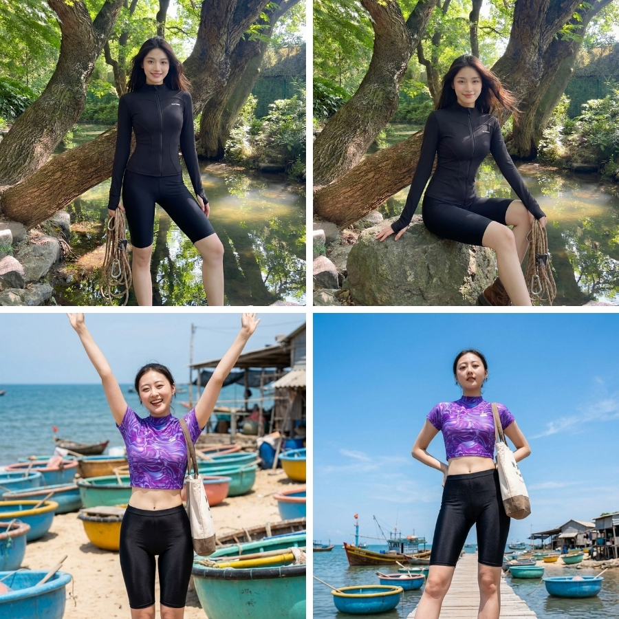 Quần bơi lẻ Nữ BIKINI PASSPORT dáng lửng có logo - màu Đen - BS1014_BL | BigBuy360 - bigbuy360.vn