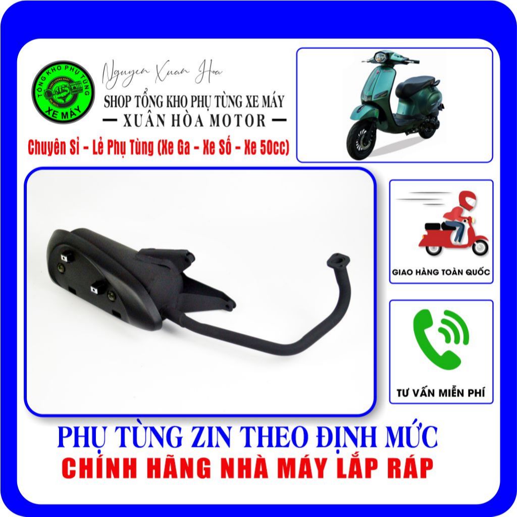 Cây Pô Vespa Victoria AT88/ Victoria AT88 Pro/ Victoria AT88 Viral/ Pô Vespa 50cc (Hàng nhập khẩu ch