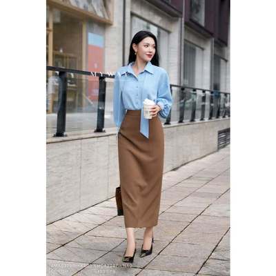 Chân Váy Công Sở Dáng A Dài MY WAY Cạp Cao Sang Trọng 6MCA2247
