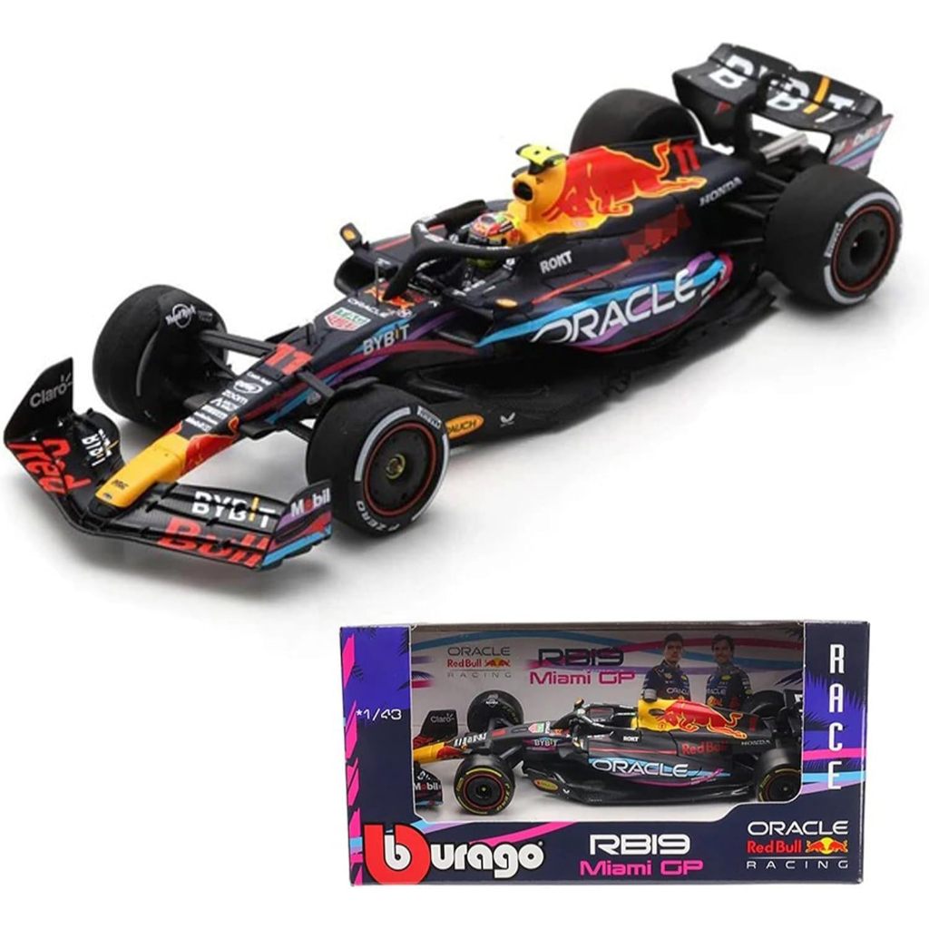 Mô hình xe đua F1 Formula Honda Red bull 2023 RB19 Miami GP  tỉ lệ 1:43 Bburago OT421