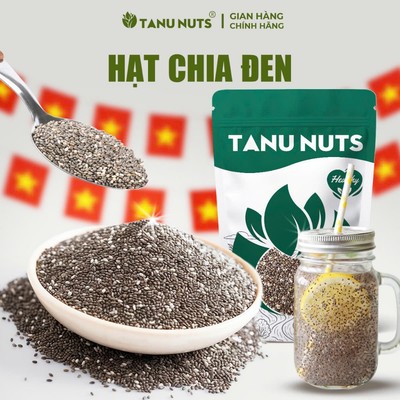 Hạt chia TANU NUTS túi 500g, hạt chia đen nhập khẩu Peru tốt cho người ăn kiêng giảm cân.