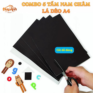 [COMBO 5 NAM CHÂM A4 CÓ KEO-GIÁ CỰC SỐC] Nam châm A4 có keo dán dạng tấm dẻo làm giáo cụ dạy học, đồ dùng văn phòng phẩm