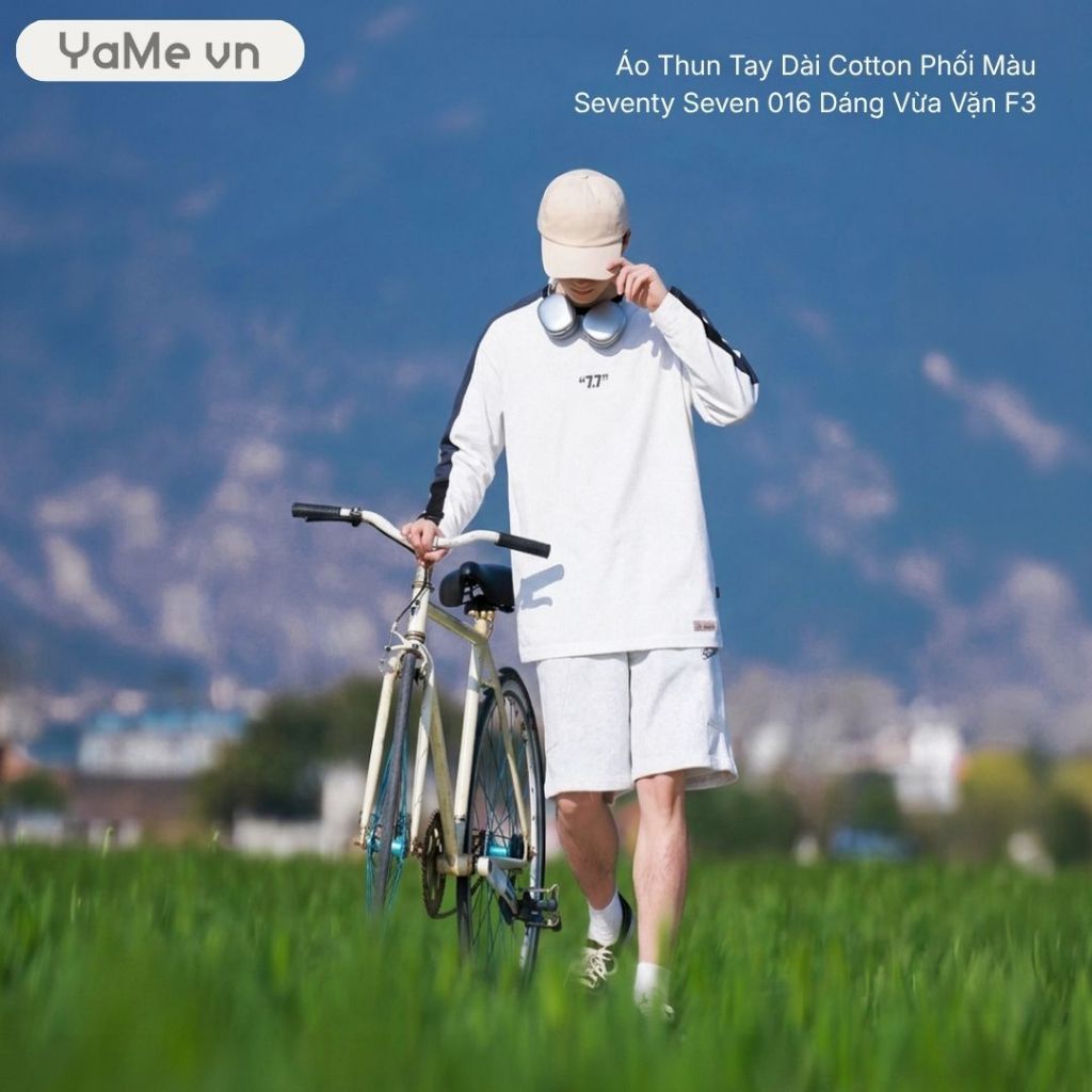 Áo Thun Nam Tay Dài Cotton Phối Màu Seventy Seven 016 Dáng Vừa Vặn F3 23232 |YaMe|