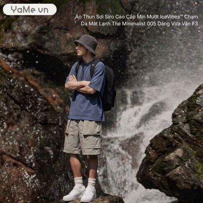 Áo Thun Nam Sợi Siro Cao Cấp IceVibes™ Mịn Mướt Mát Lạnh The Minimalist 005 Dáng Vừa Vặn F3 24324 |YaMe|