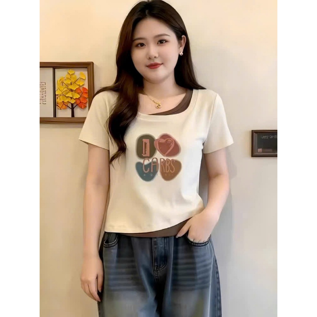 Áo Bigsize Nữ Tú Mỡ Áo Bigsize Thiết Kế Kiểu Thun CARBS Đi Chơi Đi Tiệc Đủ Size 45-80kg AT0133 | BigBuy360 - bigbuy360.vn