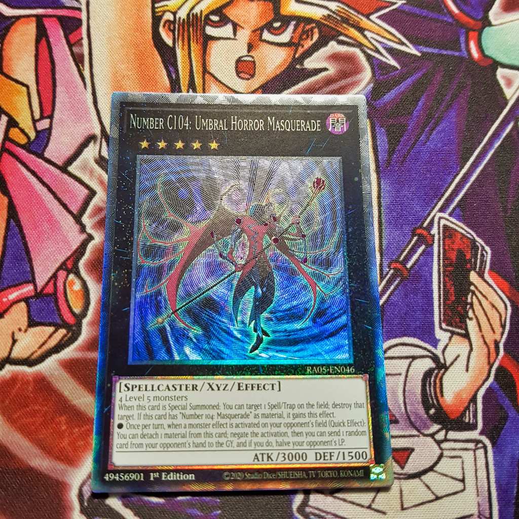 Thẻ bài Yugioh chính hãng | Number C104: Umbral Horror Masquerade | RA05 Collector rare.