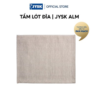 Tấm lót đĩa | JYSK ALM | cotton/polyester | xám | R33xD42cm