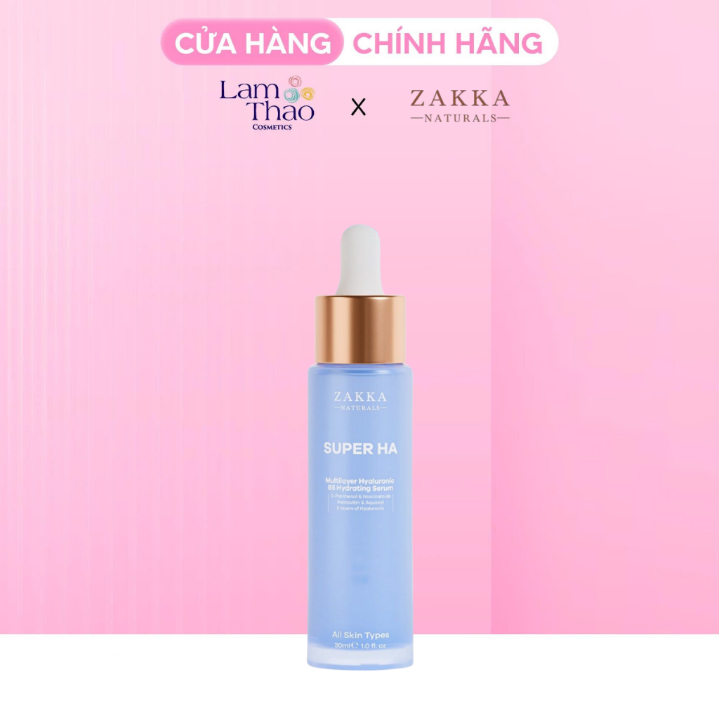 Tinh Chất Zakka Naturals Super HA Multilayer Hyaluronic B5 Hydrating Serum