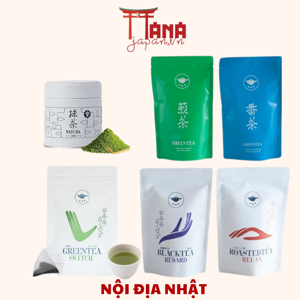 Bột matcha - Trà Xanh - Houjicha - Bancha - Hãng HAKU ( すすむ屋茶店) Susumuya Nhật Bản