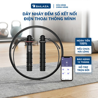 Dây nhảy thể dục đếm số lõi thép kết nối điện thoại thông minh chính hãng Sailaza SR-1211