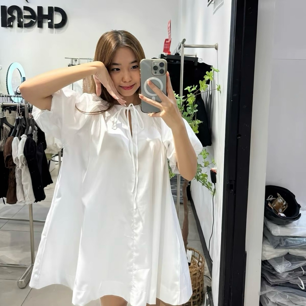 LAMI DRESS - Đầm BabyDoll Tay Bồng Dáng Chữ A Xoè Nhẹ Nữ