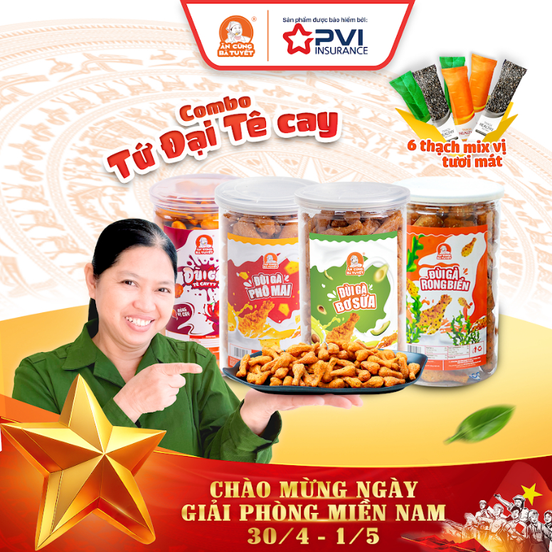 (Tặng 6 thạch healthy) COMBO TỨ ĐẠI ĐÙI GÀ - ĂN CÙNG BÀ TUYẾT M67