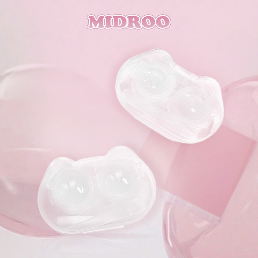 Hộp đựng kính áp tròng Midroo Dễ Thương Mèo Dễ Lens Khay Kèm Dụng Cụ Đeo Lens