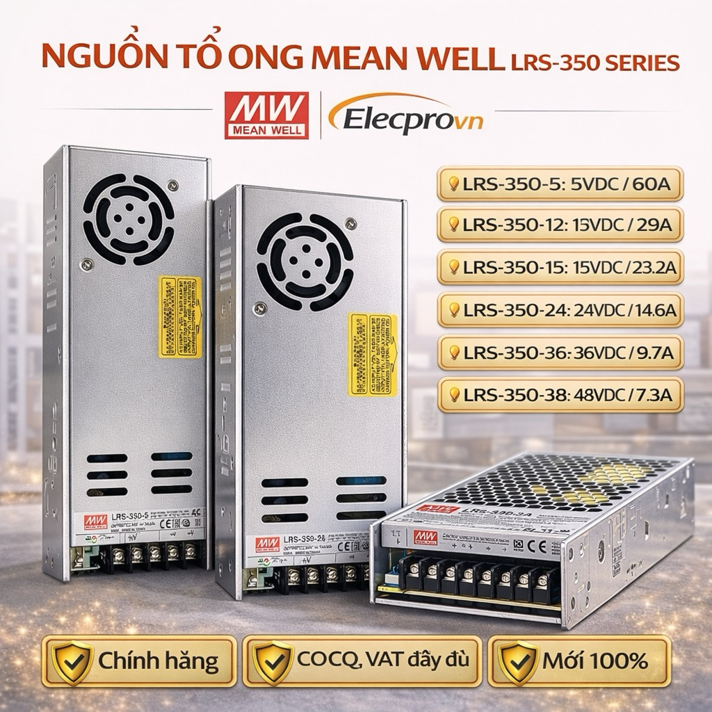 Nguồn Meanwell LRS-350-12,LRS-350-24,LRS-350-5,LRS-350-36