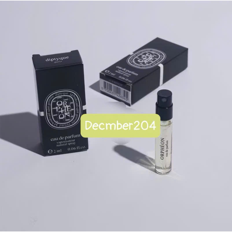 ( Vial )  nước hoa diptyque Fleur de Peau, Orphéon, Tam Dao, Đỗ Sơn, Nam Nữ 2ml
