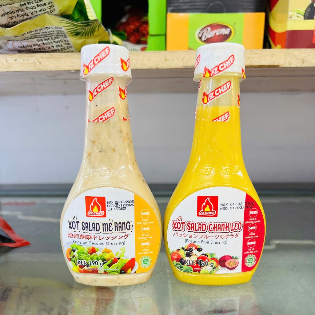 Xốt Salad 190g AZ Chef - Xốt Trộn Salad Chanh Leo/ Mè Rang Thơm Ngon