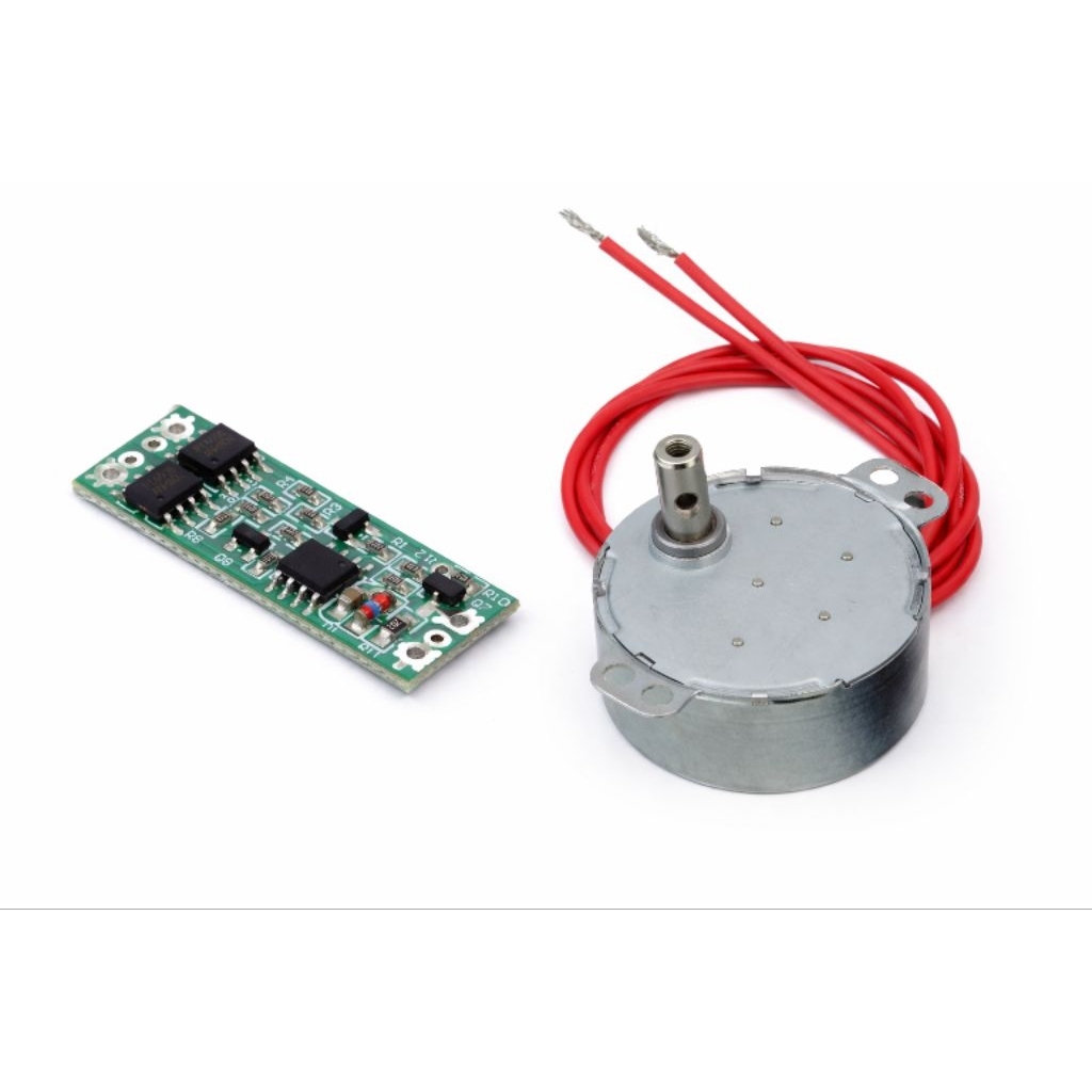 Combo mạch DC to AC và động cơ đảo gió 12VAC 5-6v/p 4W tự đảo chiều quay khi bị kẹt. túp năng 12v. B