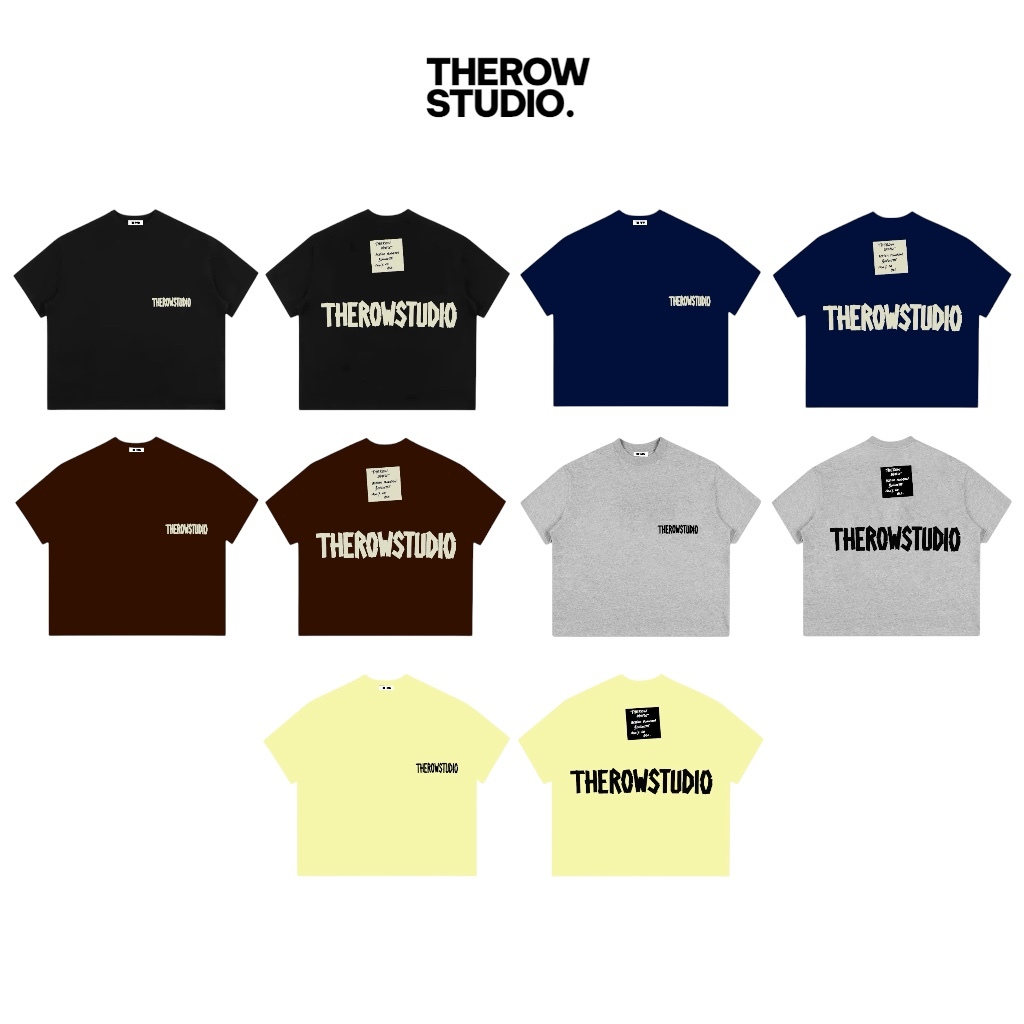 [MỚI] TR7 THEROW Áo Thun Tay Ngắn Boxy 250gsm Form Rộng Cổ Tròn "SAMPLE" Unisex Nam Nữ Phong Cách Ba