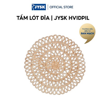 Tấm lót đĩa | JYSK HVIDPIL | sợi đay | màu tự nhiên | Ø38cm