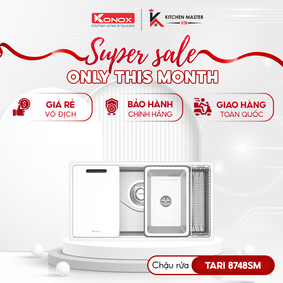 Chậu Rửa Bát Konox Tari 8748SM - Tối Ưu Trải Nghiệm Sử Dụng Nhà Bếp
