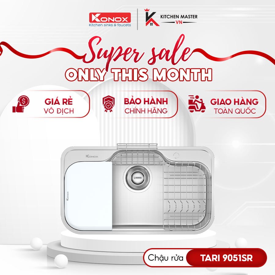 Chậu Rửa Bát Konox TARI 9051SR - Phong Cách Đơn Giản Dễ Dùng