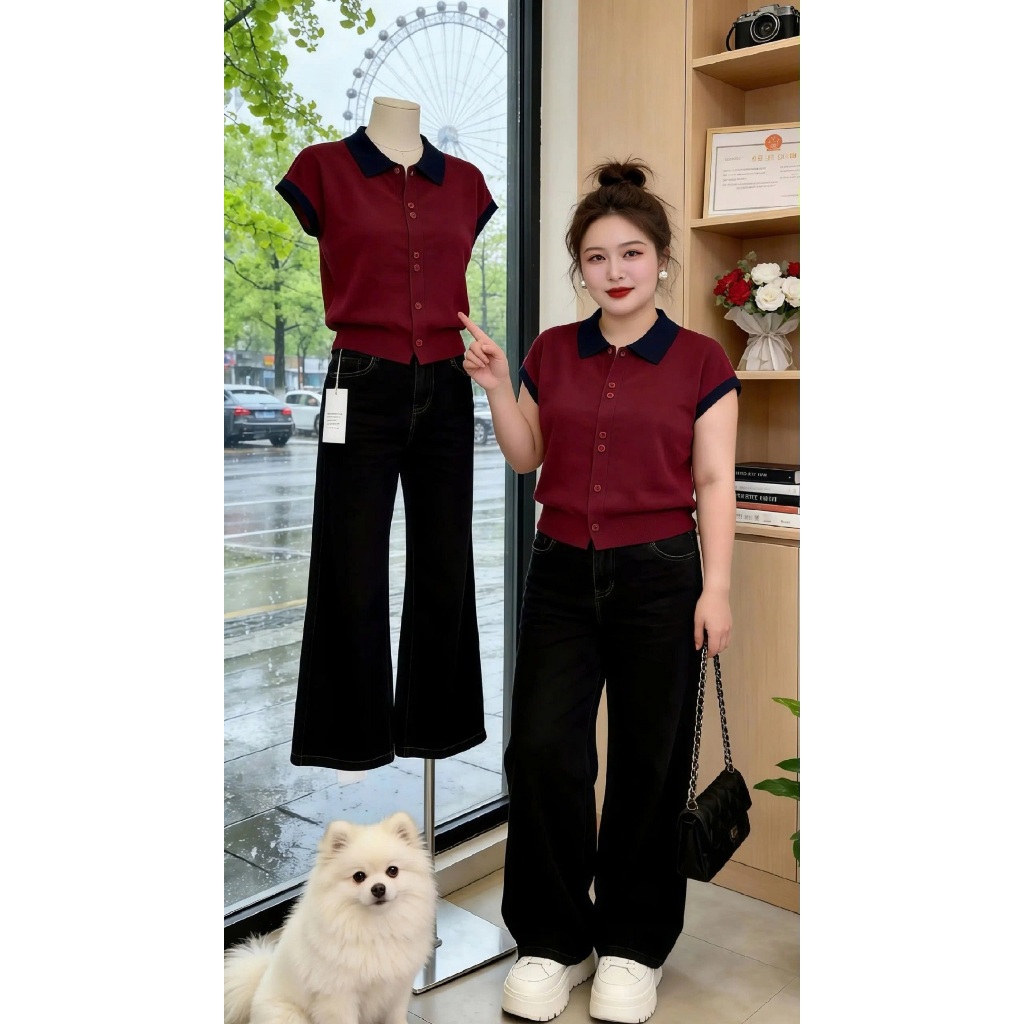 Áo Bigsize Nữ Tú Mỡ Áo Bigsize Thiết Kế Kiểu Nút Đơn Đi Chơi Đi Tiệc Đủ Size 45-80kg AK0431 | BigBuy360 - bigbuy360.vn
