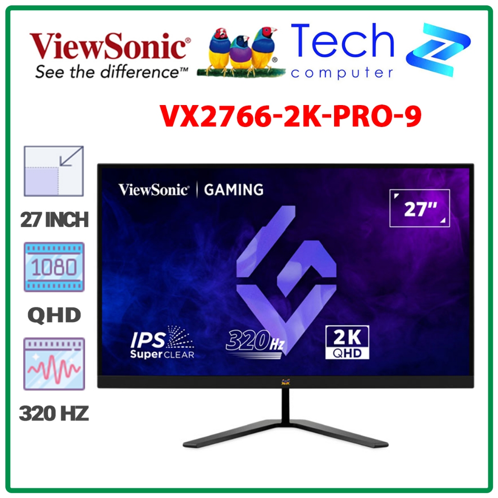 Màn Hình Gaming ViewSonic VX2766-2K-PRO-9 27 Inch 2K QHD IPS 320Hz 1ms Chính Hãng