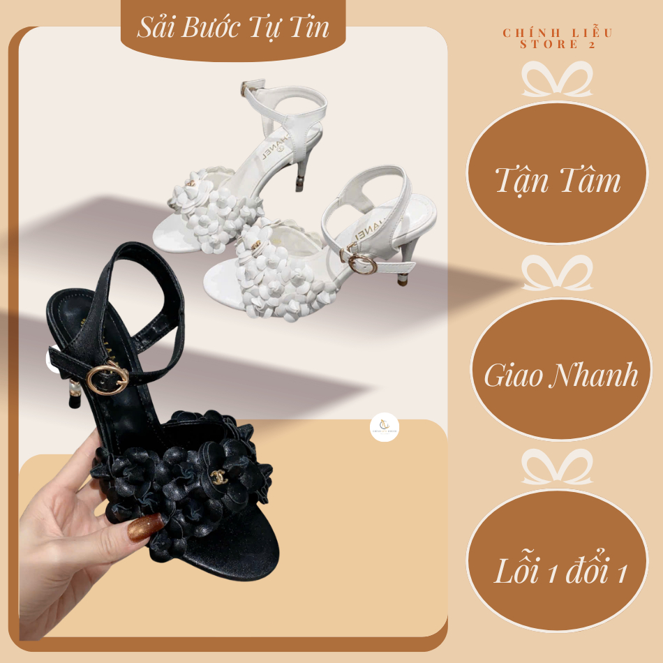 SANDAL NỮ HOA NỔI QUAI HẬU – TIỂU THƯ, NHẸ NHÀNG – CHÍNH LIỄU STORE 2