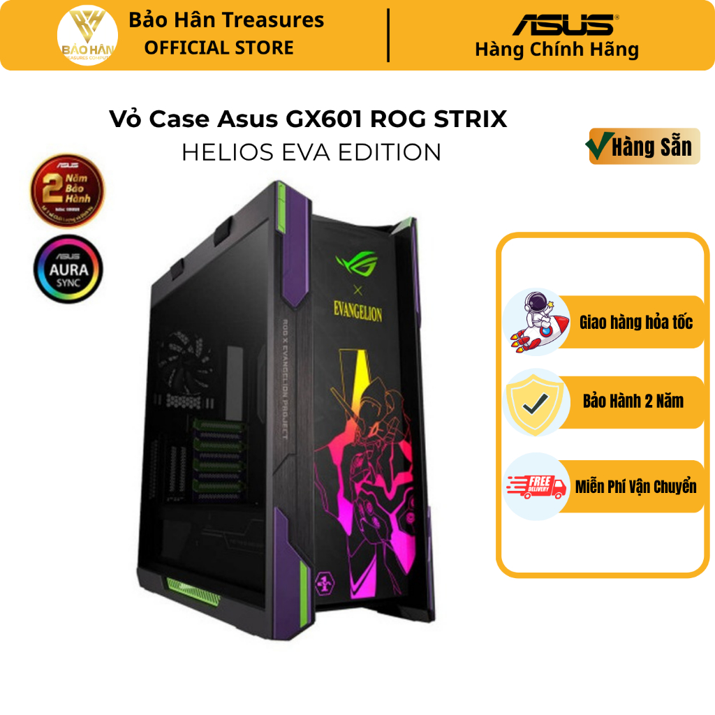 Case Máy Tính Asus GX601 ROG STRIX HELIOS EVA EDITION  (BLACK/ SP005918) - Hàng Chính Hãng