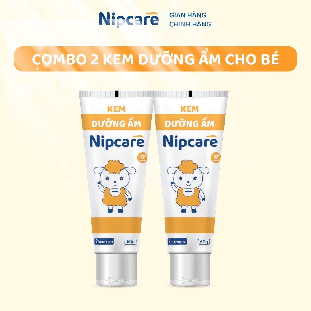 Combo 2 Kem dưỡng ẩm Nipcare 60g Novocare- dưỡng ẩm cho bé da khô, dùng được cho cả mặt và toàn thân