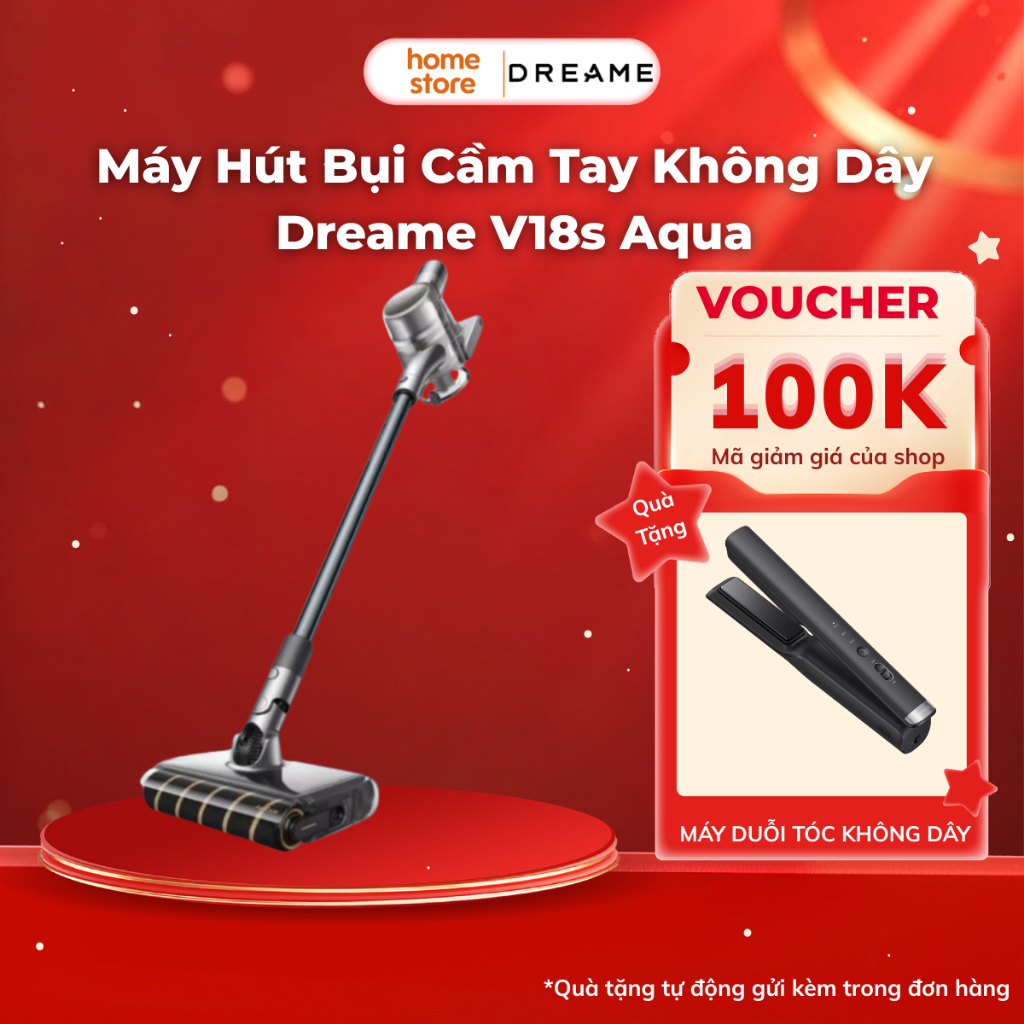 Máy Hút Bụi Cầm Tay Không Dây Dreame V18s Aqua | Hệ Thống Lọc 5 Lớp | Công Nghệ Phát Hiện Bụi Bẩn - 