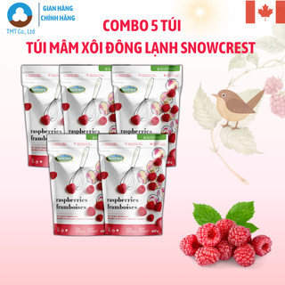 Combo 5 Phúc bồn tử (Mâm xôi đỏ) đông lạnh Snowcrest Raspberry 400g nhập khẩu Canada x5